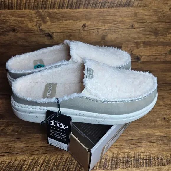 Fur Lined Hey Dude Lexi Faux Fur Furry Hey Dudes Furry Suede Round - Main Image